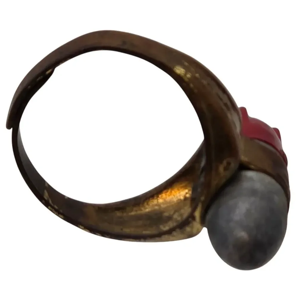 Vintage Lone Ranger Atomic Bomb Adjustable Ring, 1947 Kix Cereal